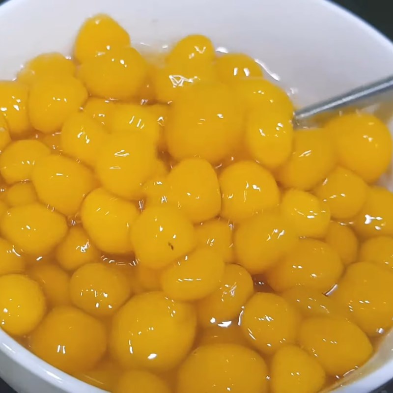 Step 5 Final Product Pumpkin tapioca pearls made from rice flour