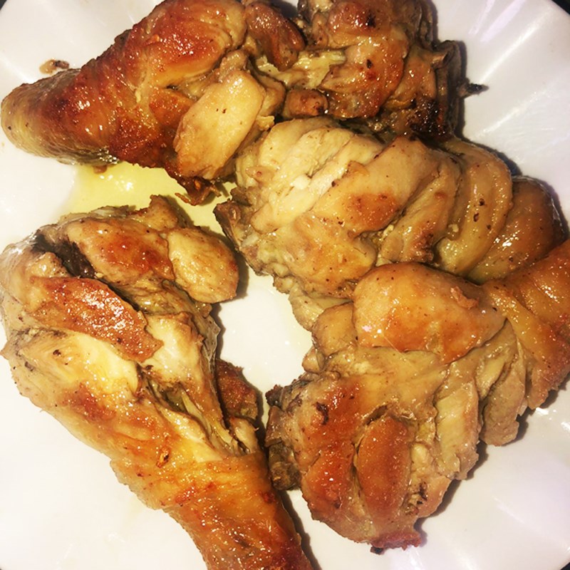 Step 4 Final Product Garlic butter fried chicken thighs