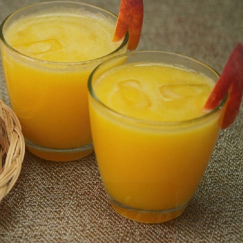 Step 4 Final Product Fresh peach juice