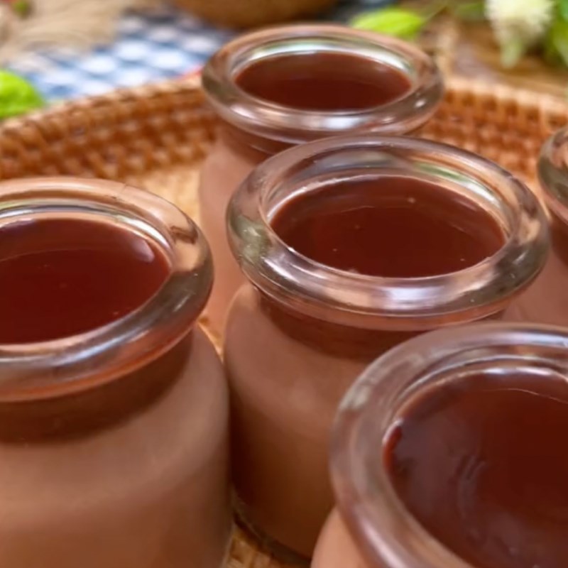 Step 5 Finished Chocolate Panna cotta (Recipe from the TikTok channel Cooking with TasteVN)