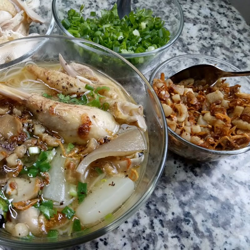 Step 6 Final Product Chicken Mushroom Rice Noodles