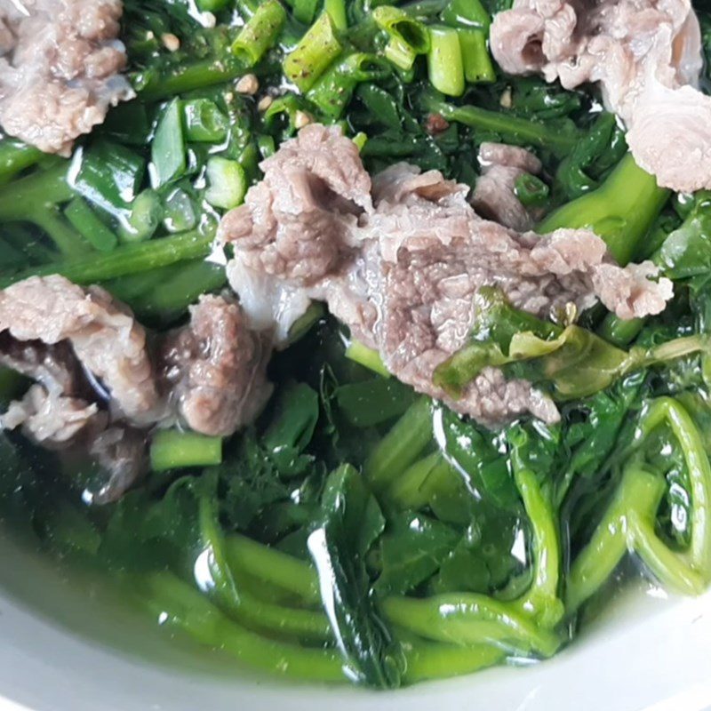 Step 3 Finished product Watercress soup with beef