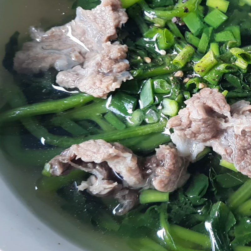 Step 3 Finished product Watercress soup with beef