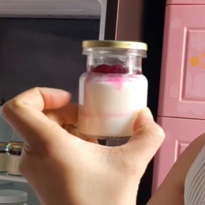Step 6 Final Product Red dragon fruit yogurt