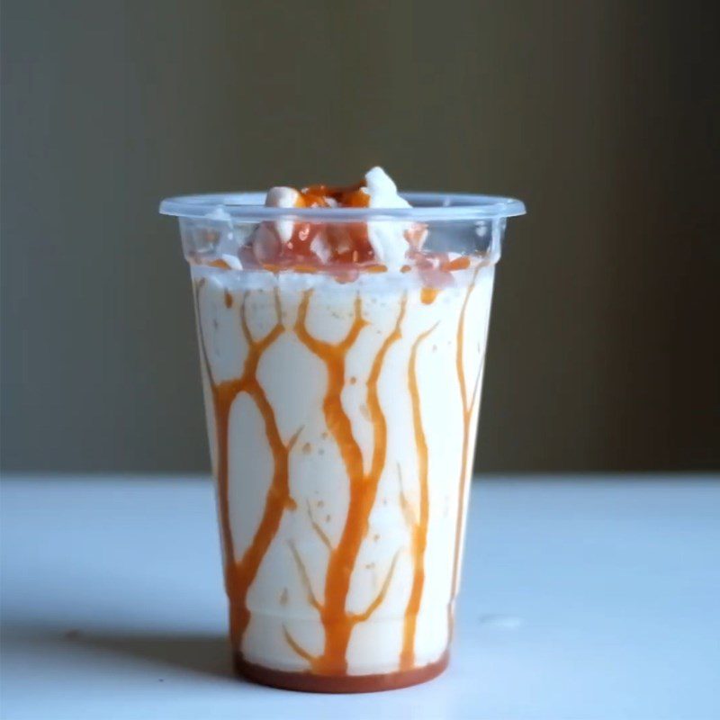 Step 5 Final product Milk tea blended with ice