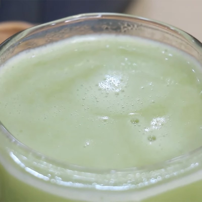Step 5 Final Product Mung Bean Milk with Pandan Leaf and Coconut Milk