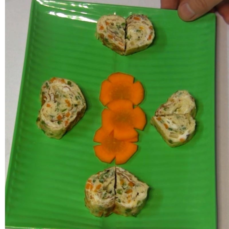 Step 3 Final Product Heart-shaped carrot omelette