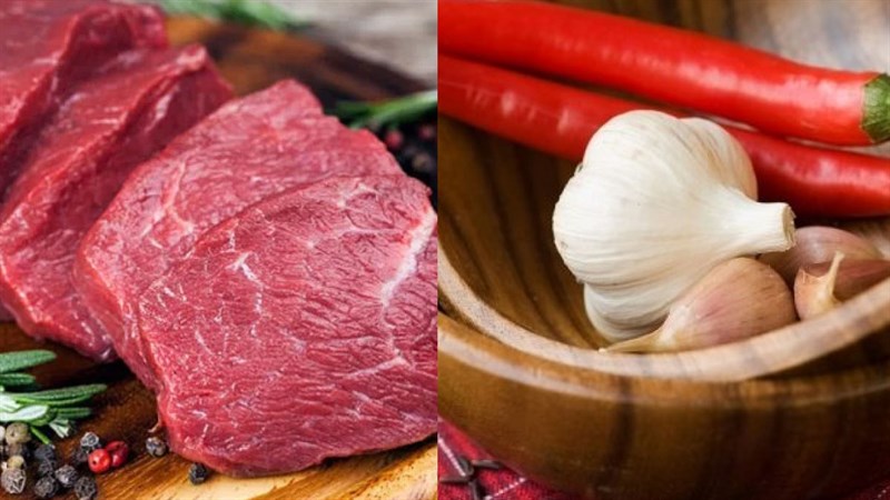 Ingredients for grilled beef Cu Chi