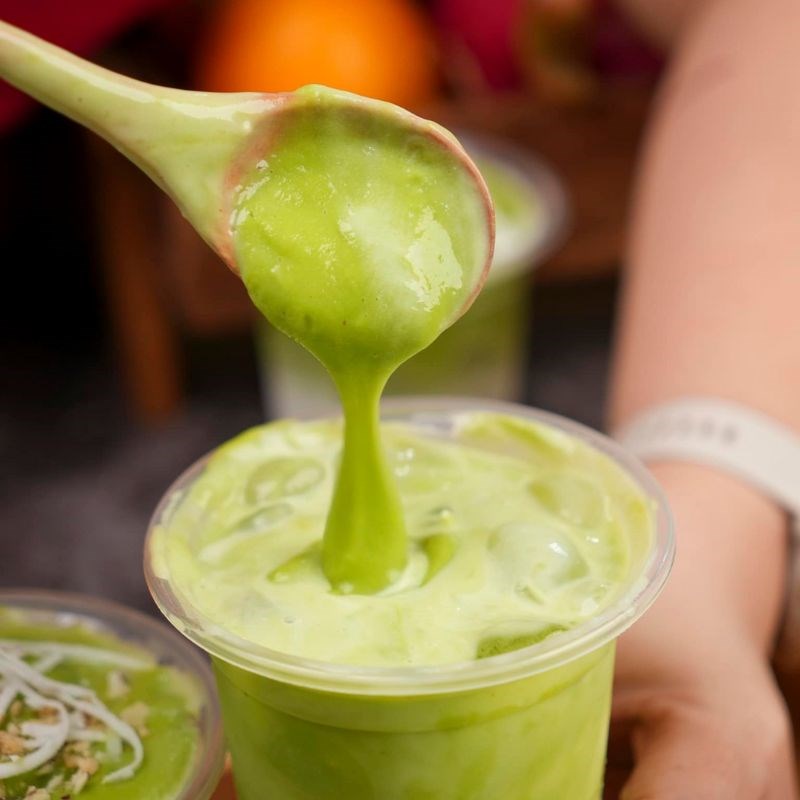 Step 6 Tasting Ripe avocado young coconut