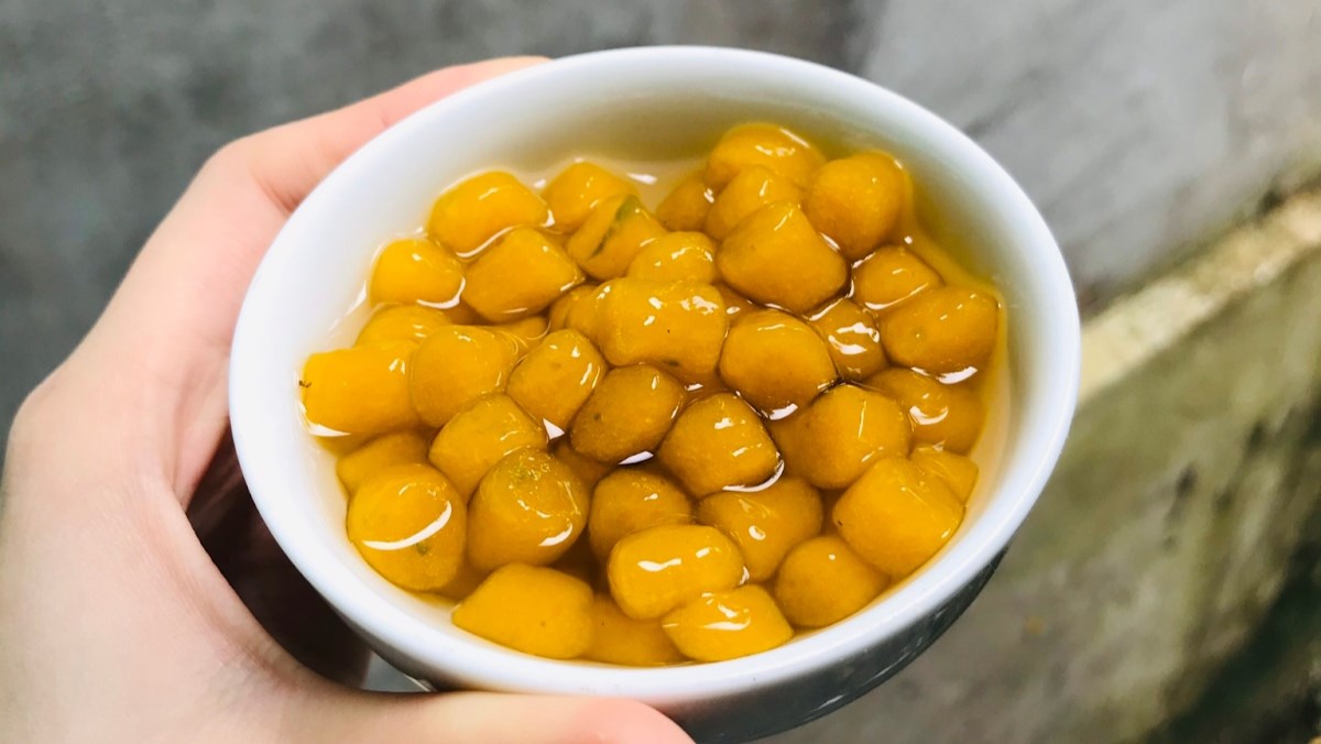 Pumpkin tapioca made from tapioca flour