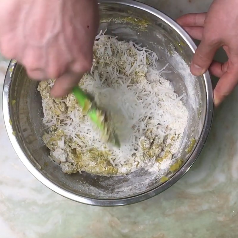 Step 2 Mixing the dough Sweet potato oatmeal cake