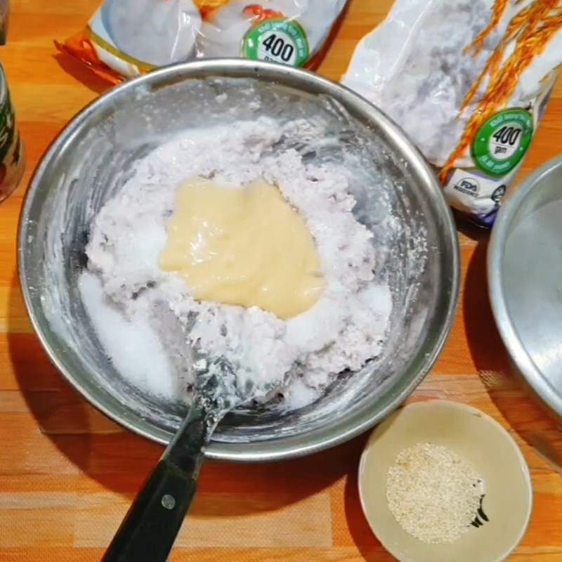 Step 2 Mix the cake batter Steamed Purple Yam Cake