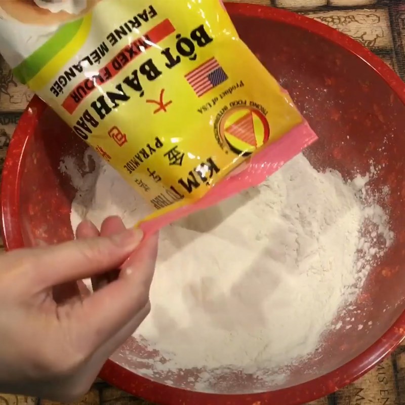Step 4 Mixing the bun dough Vegan red bean buns