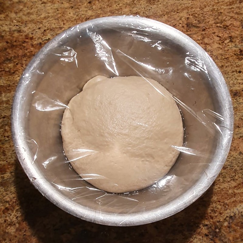 Step 1 Mixing dough and proofing for the first time Fried Vegetarian Buns (recipe shared by users)