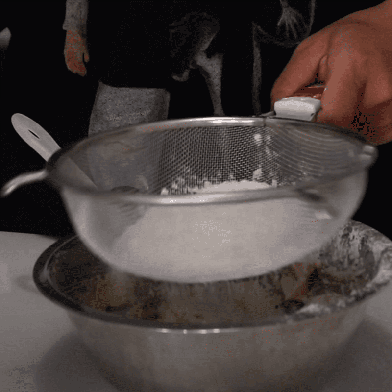 Step 2 Mix the crust dough for Orange Cheese Tart