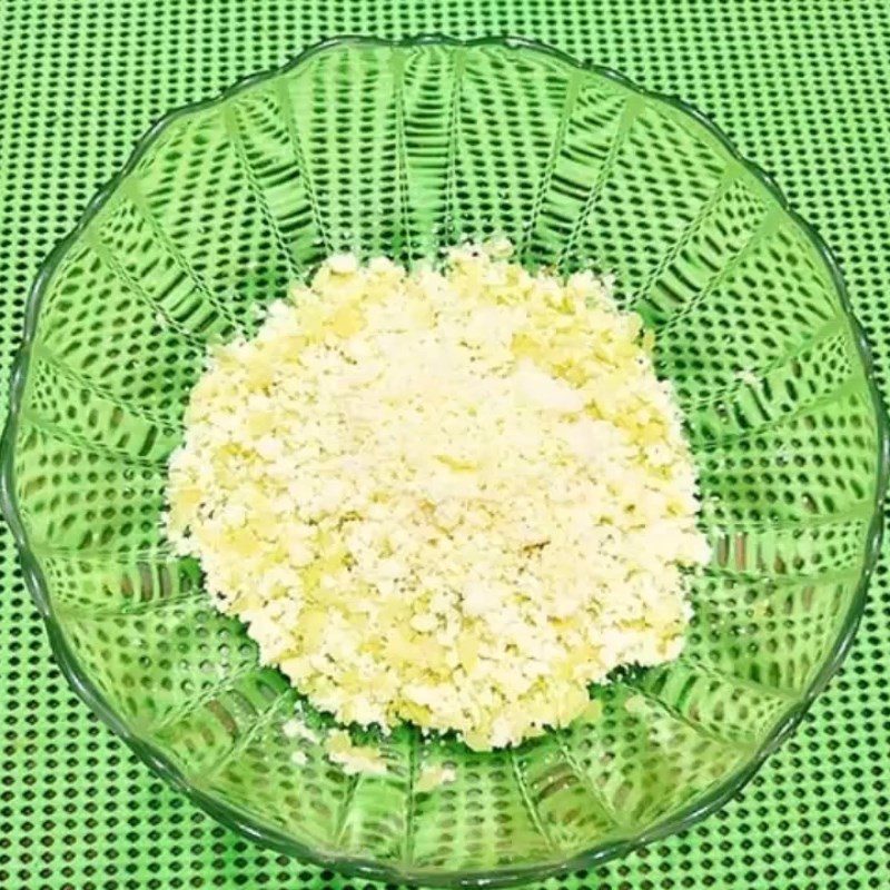 Step 3 Mix the rice flakes and mung beans Mung bean cake