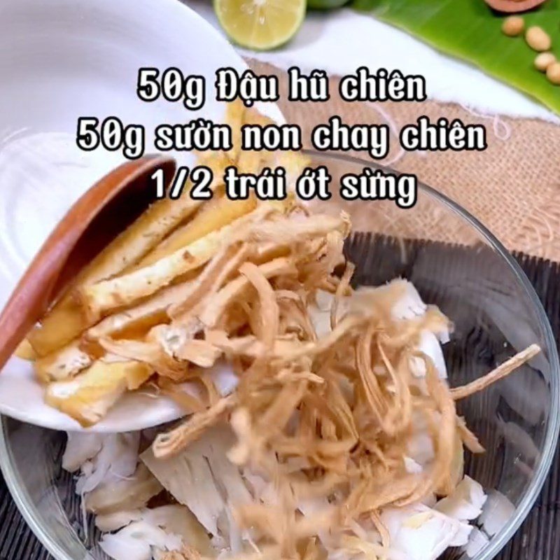 Step 3 Mix the salad Vegan Young Jackfruit Salad (Recipe from the TikTok channel Bếp chay XANH)