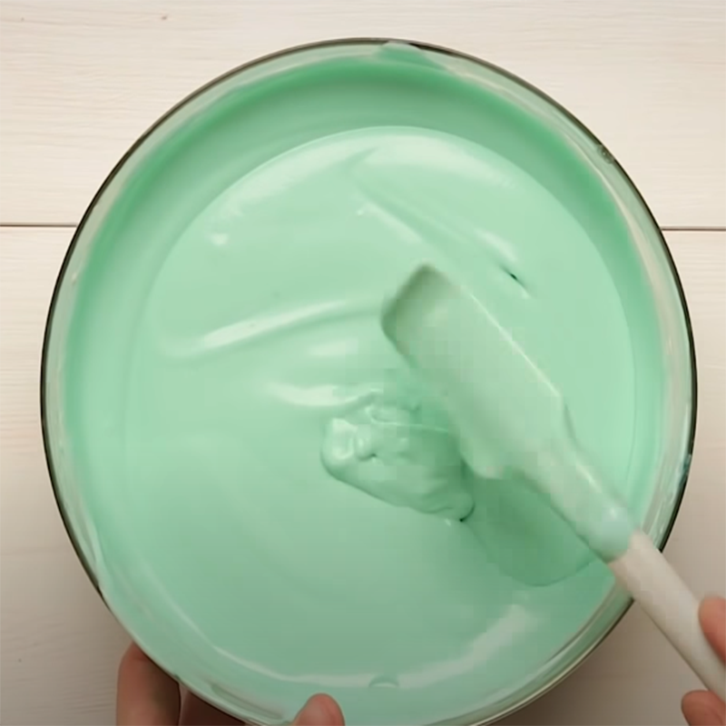 Step 3 Mixing Chocolate Mint Mixture Mint Chocolate Cake