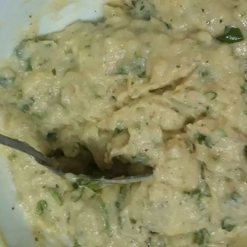Step 4 Mixing the fish cake mixture Fish cake