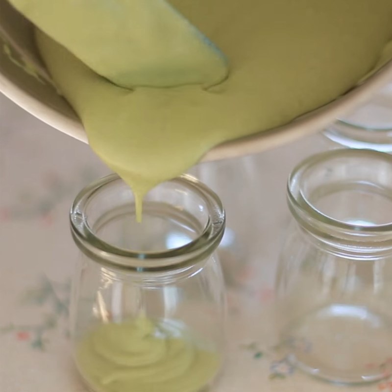 Step 6 Mixing the mousse mixture Green tea mousse