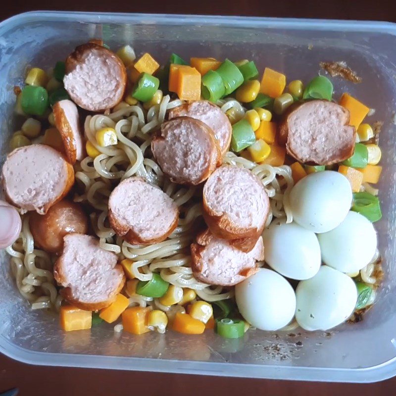 Step 3 Mixing noodles Indomie mixed noodles