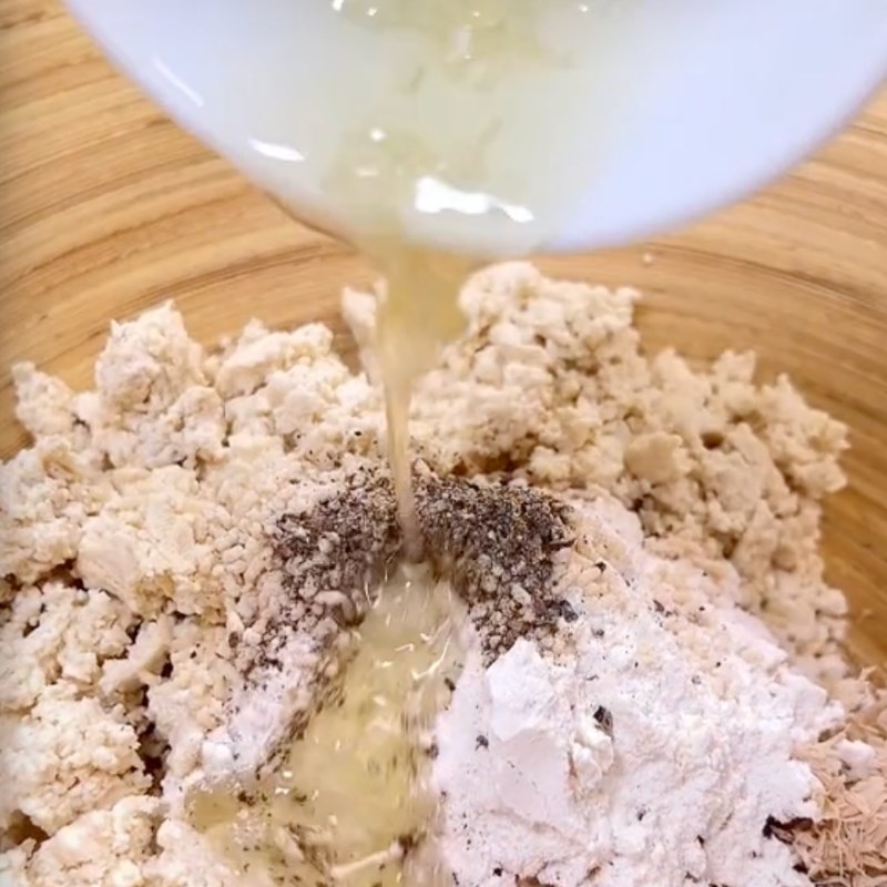 Step 2 Mix the ingredients for vegetarian ribs (Recipe shared by Tiktok Vegetarian Kitchen XANH)