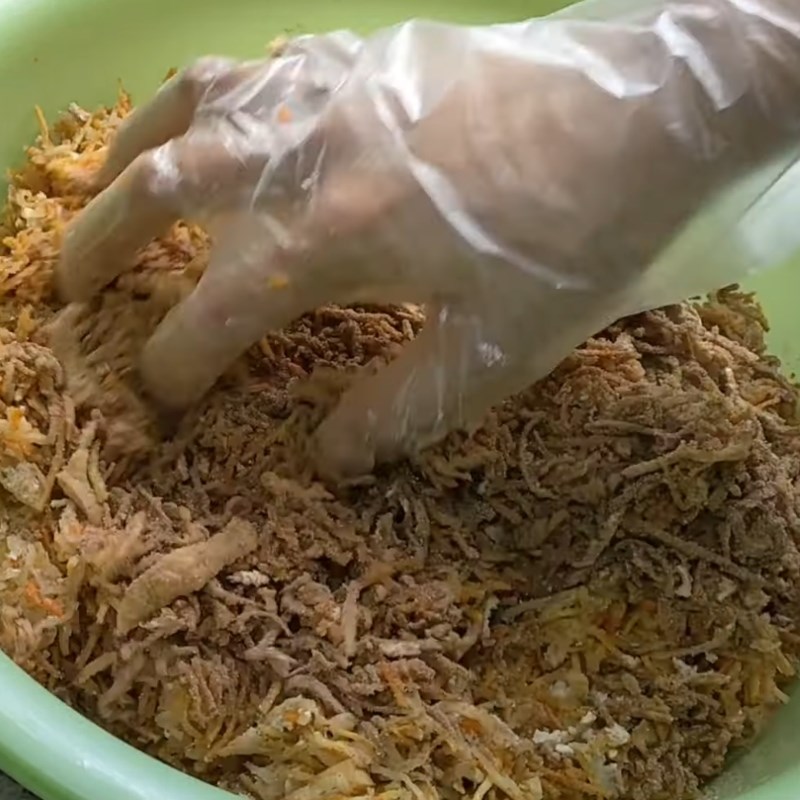 Step 4 Mix the ingredients Vegetarian Bún bì