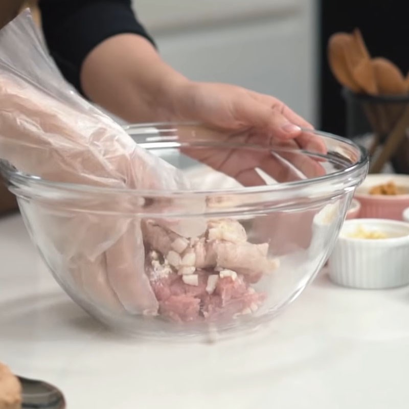 Step 2 Mix the Filling for Ninh Hòa Grilled Spring Rolls