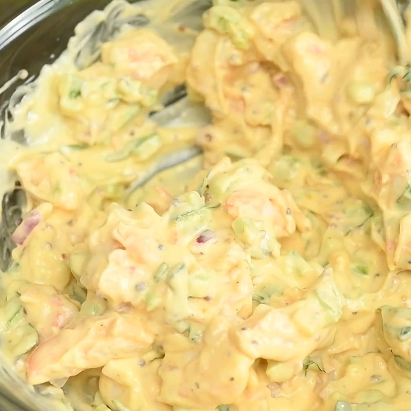 Step 5 Mix the salad for shrimp salad sandwich