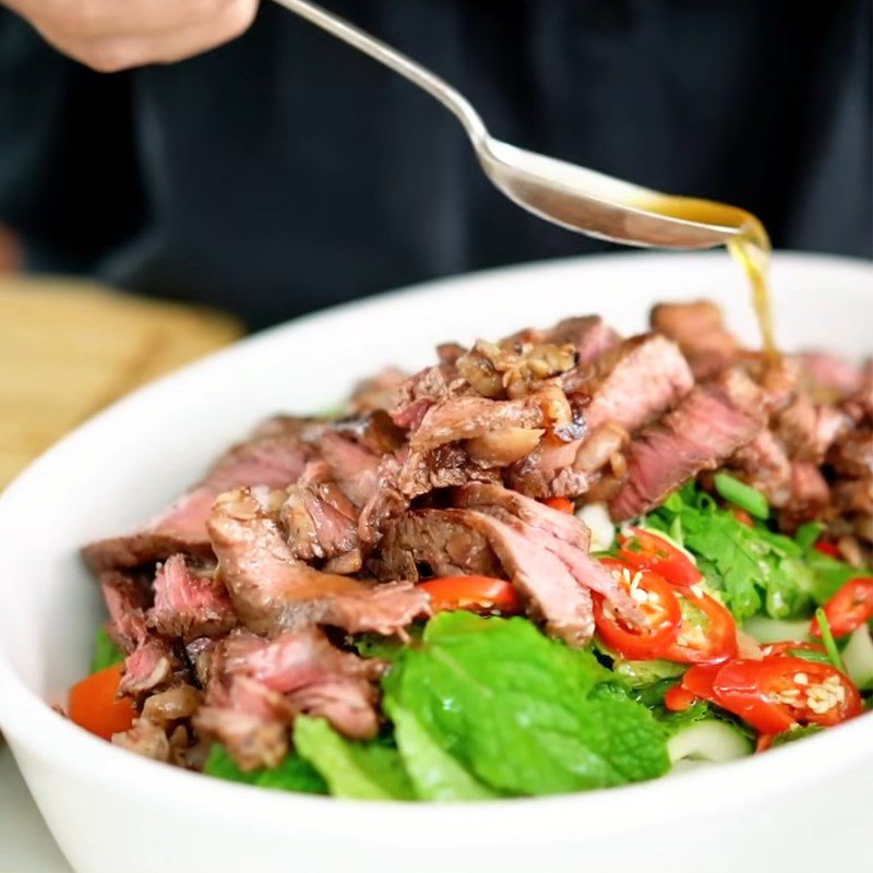 Step 5 Mix salad Thai beef salad