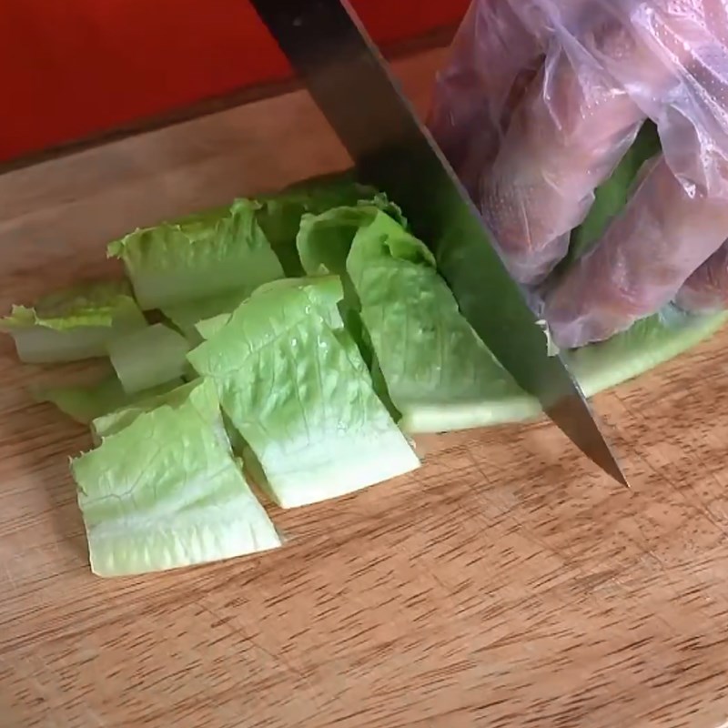 Step 6 Mixing salad Caesar salad chicken breast