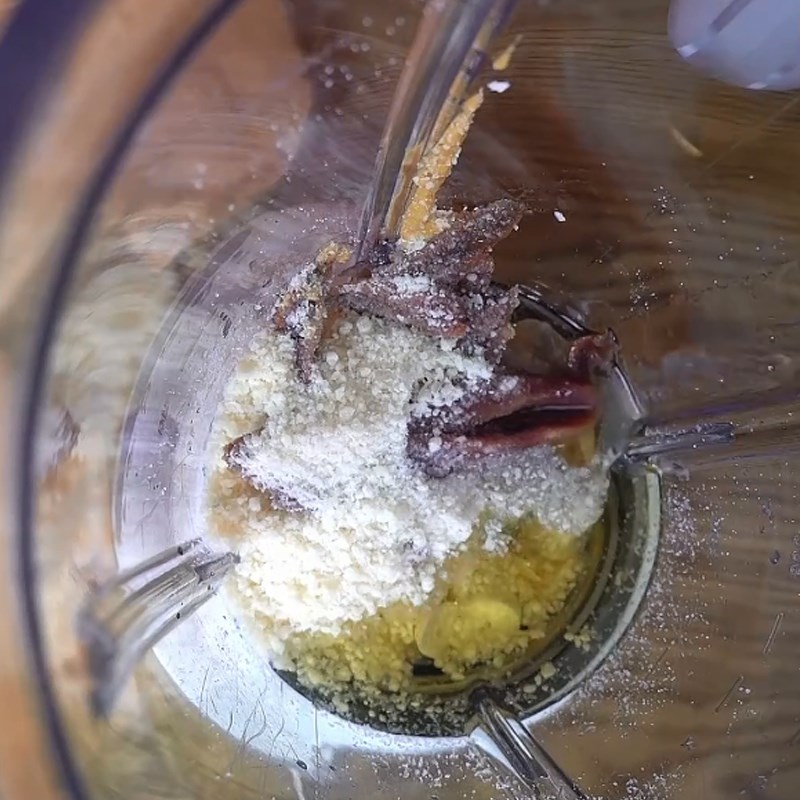 Step 3 Mixing the salad dressing for Chicken Caesar Salad