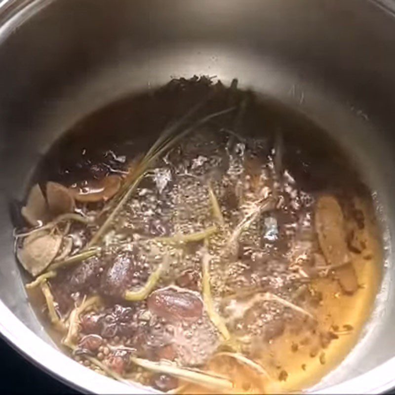 Step 1 Blanching Cilantro Stems for Roast Pork Banh Mi Sauce