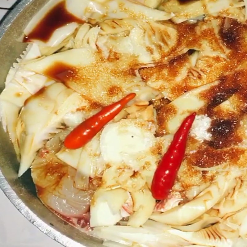 Step 5 Marinate fish Carp with bamboo shoots