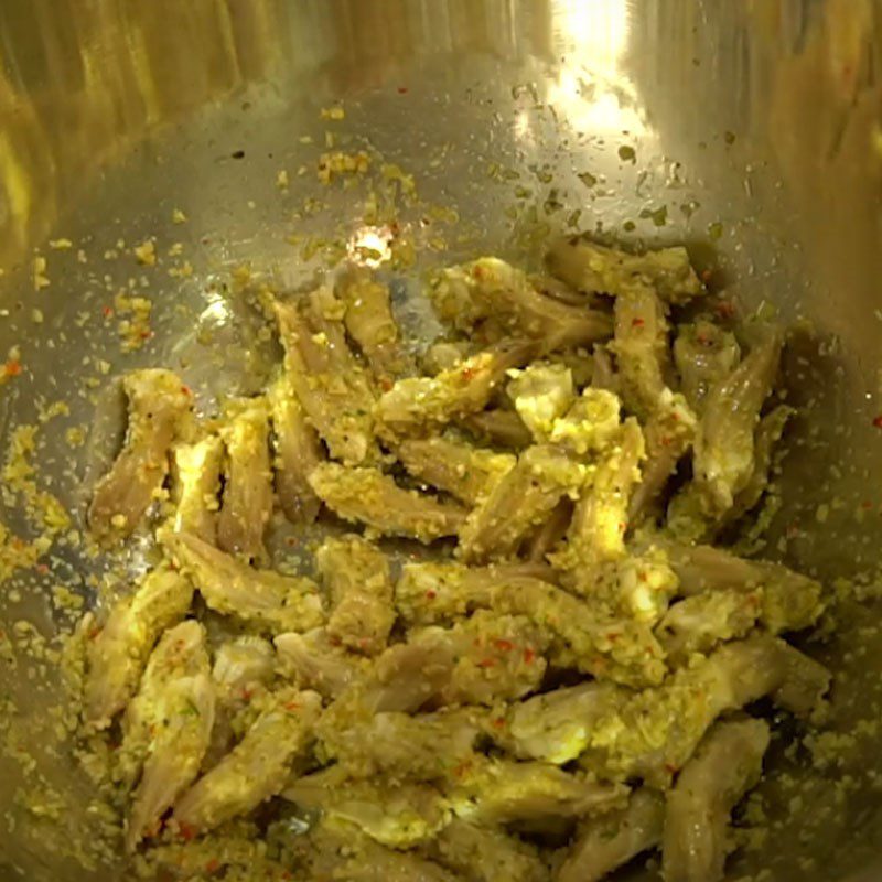 Step 3 Marinating Duck Tongue Fried Duck Tongue with Lemongrass and Chili
