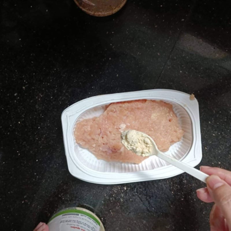 Step 2 Marinate the Meat Filling Fried Eggplant Rolls with Meat