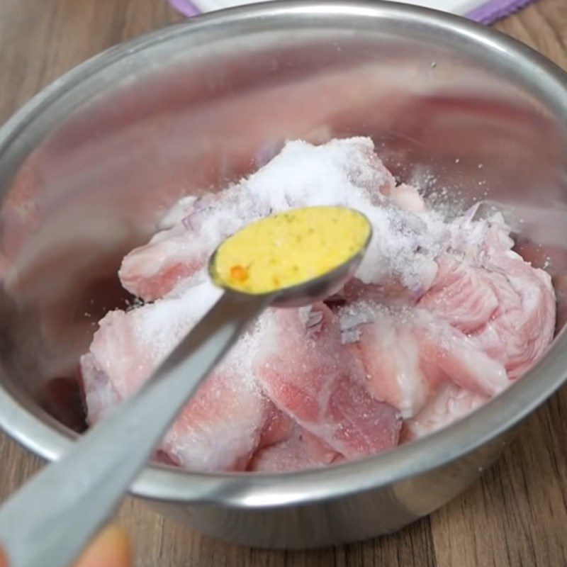Step 1 Marinate the Satay Hot Pot Ribs