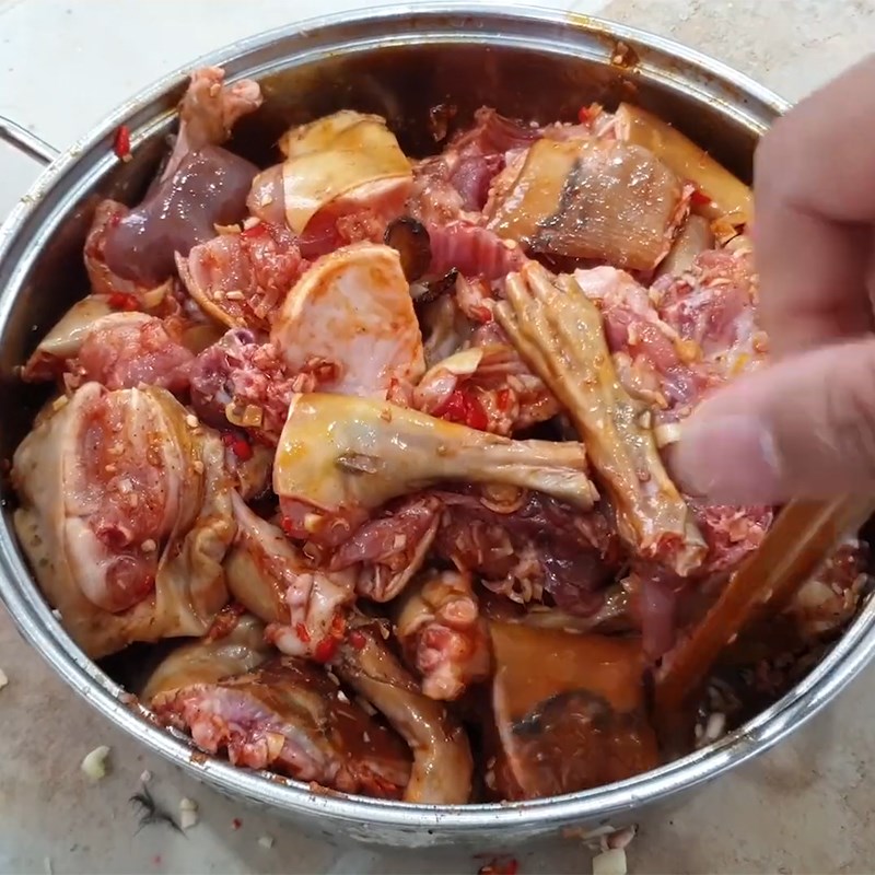Step 2 Marinate the rabbit meat Mock Rabbit Meat