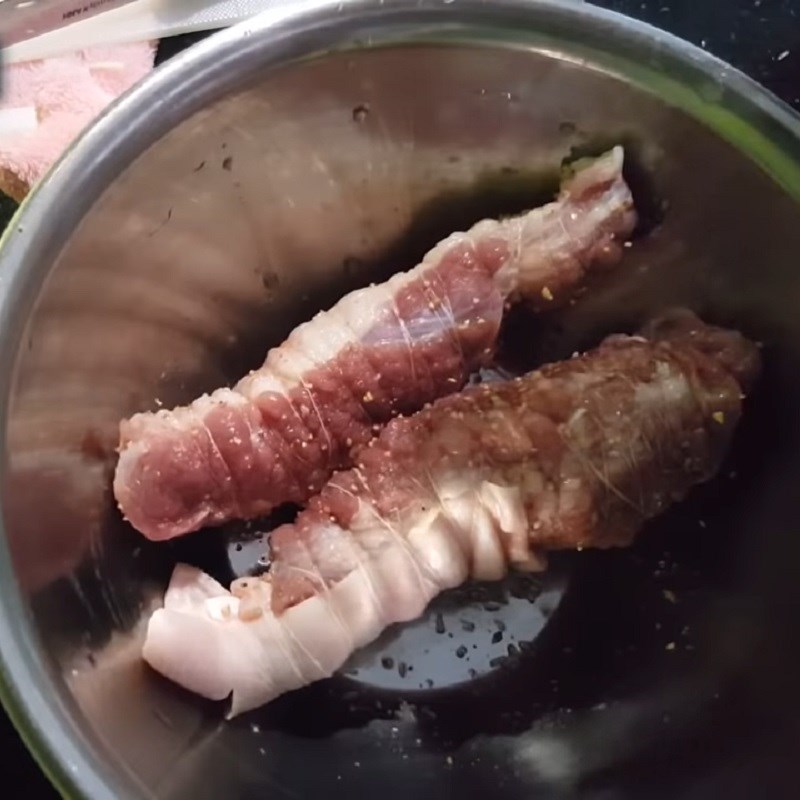 Step 2 Marinate and wrap the meat Salted Fried Pork Leg