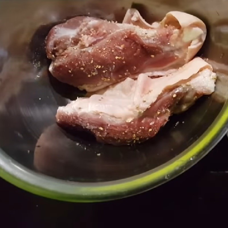 Step 2 Marinate and wrap the meat Salted Fried Pork Leg
