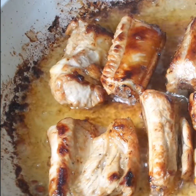 Step 2 Marinate and fry the ribs Honey glazed ribs