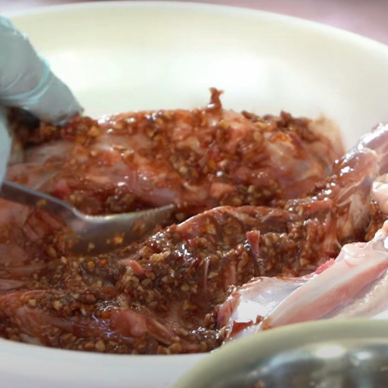 Step 2 Marinating the duck Grilled satay duck