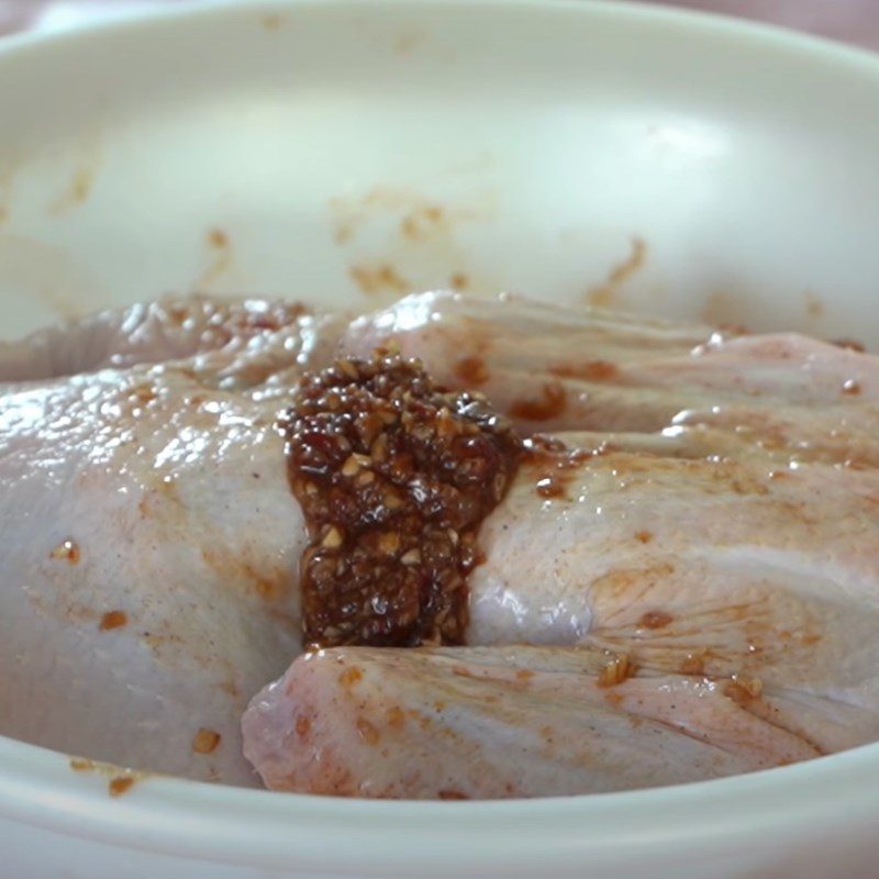 Step 2 Marinating the duck Grilled satay duck