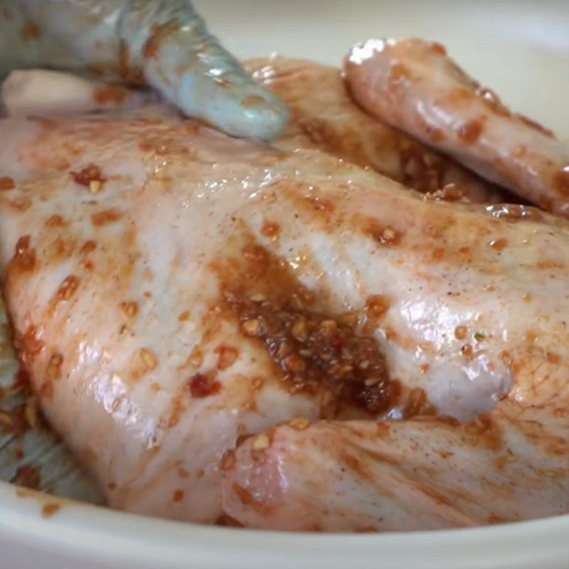 Step 2 Marinating the duck Grilled satay duck