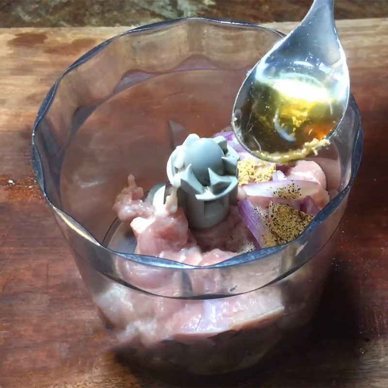Step 1 Prepare and grind goat meat Goat Meat Porridge with Taro and Mustard Greens