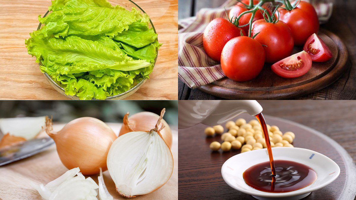 Ingredients for vegetarian salad