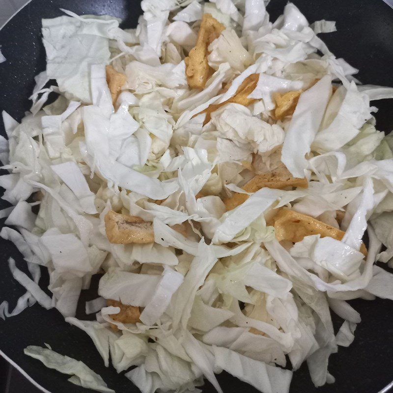 Step 2 Stir-fried cabbage with tofu Stir-fried cabbage with tofu