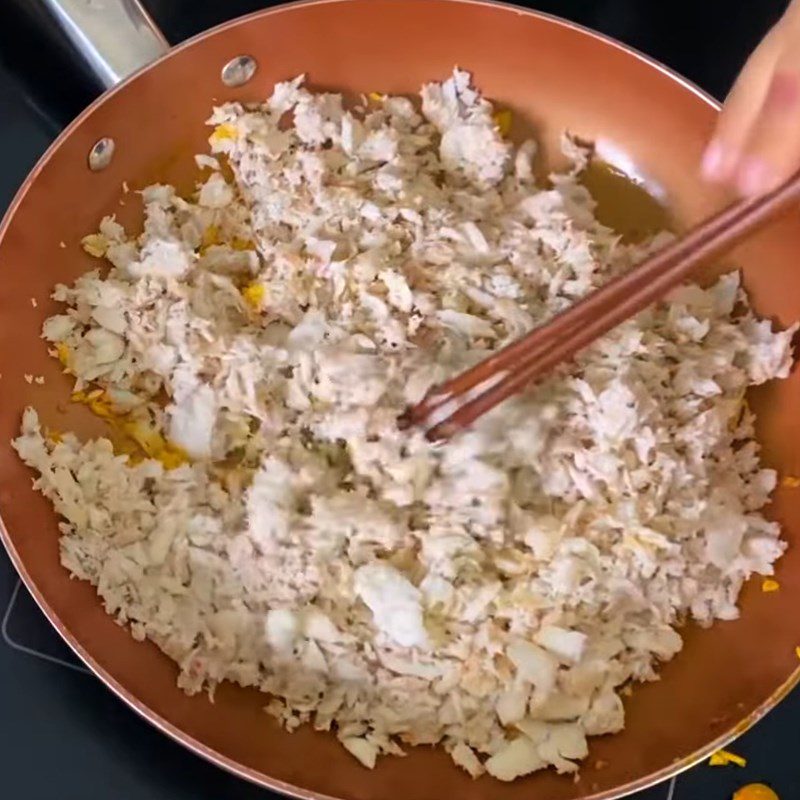 Step 5 Stir-fried mackerel Floss