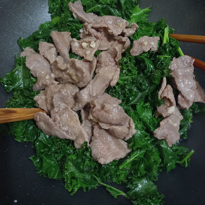 Step 3 Stir-fry kale with beef Kale stir-fry beef