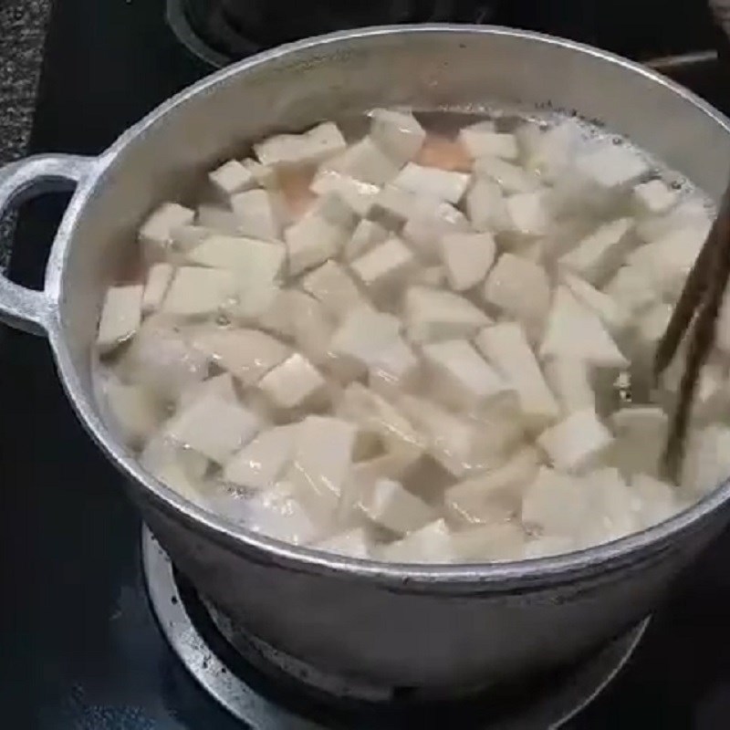 Step 3 Cook the porridge Sweet potato and mung bean porridge